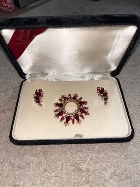 Vintage Jay Kel Sterling Silver Brooch and Earring set